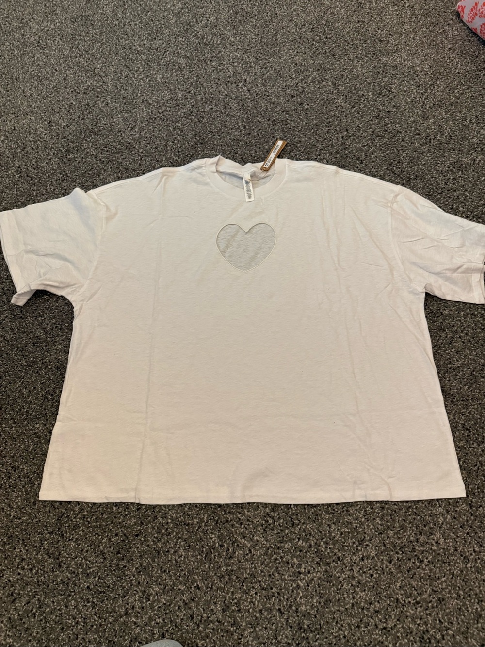 SKIMS White Short-Sleeve Heart Tee